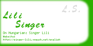 lili singer business card